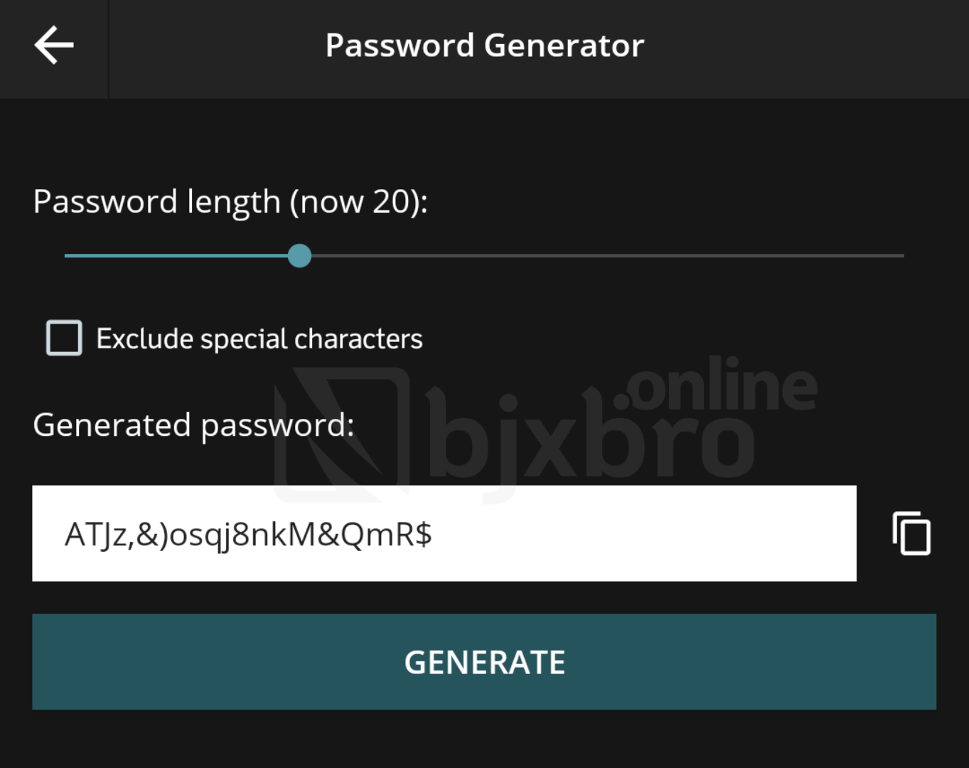 Admin Hands Password Generator